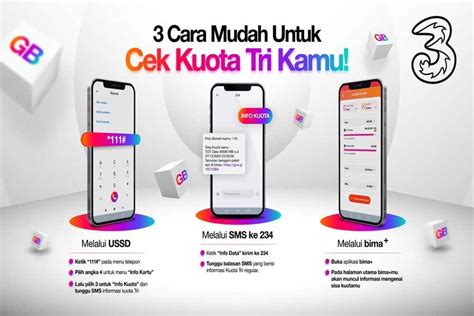 cara cek topup kuota 3 lihat kuota XL beli VP online bonus poin 100% hari ini image 1