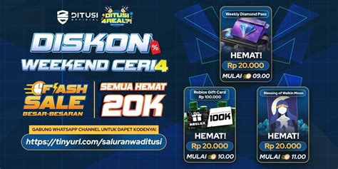 upoint ff hadirkan weekend sale — yakin untung besar oleh sebab itu pede flick dijamin image 1